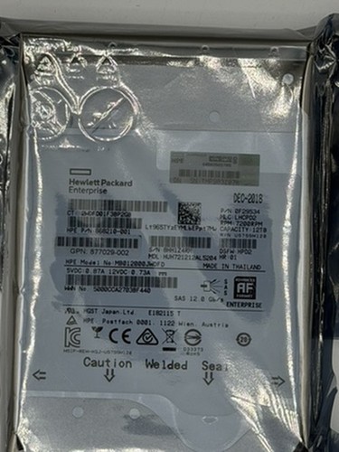 Hpe 12tb sas 12gb - 7.2k, 3.5"